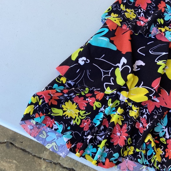 Rampage Halter Tubal Layered Black Floral Top! - Picture 3 of 12